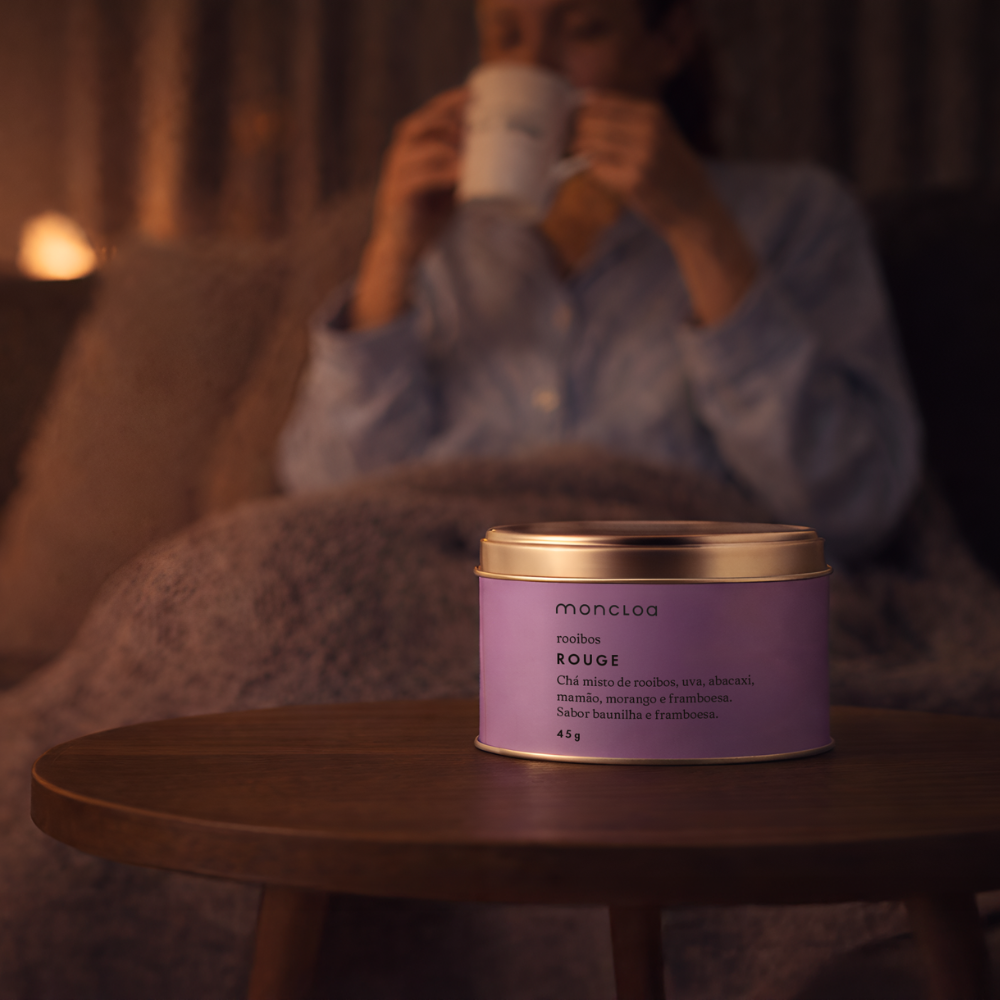 Chá Rouge Moncloa Lata 45g Rooibos com Frutas Vermelhas