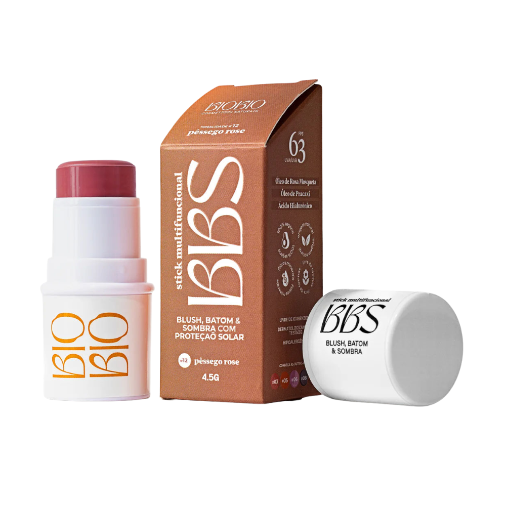 Blush Cremoso Em Bastão Stick C/ Proteção Solar 100% Mineral Tom Da Maquiagem Pêssego Rosado