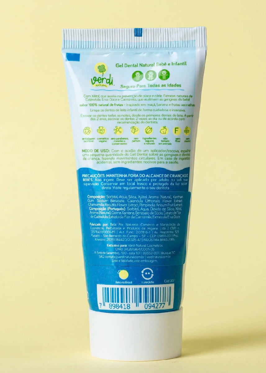 Gel Dental Para os Primeiros Dentes do Bebê Verdi Natura
