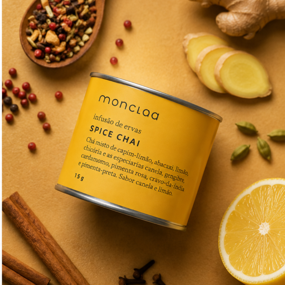 Chá Spice Chai Moncloa Mini Lata 15g  Termogênico