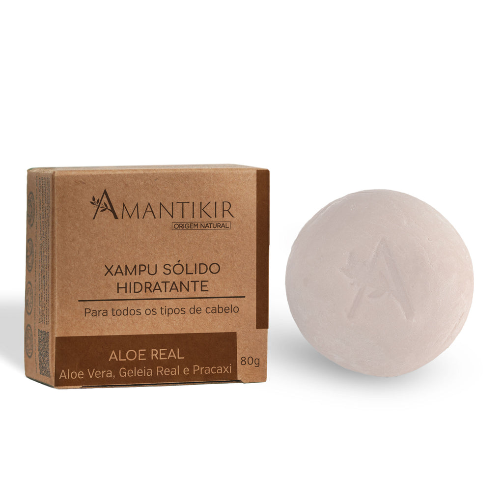 Kit Xampu + Condicionador Sólido Hidratante Aloe Real - Amantikir