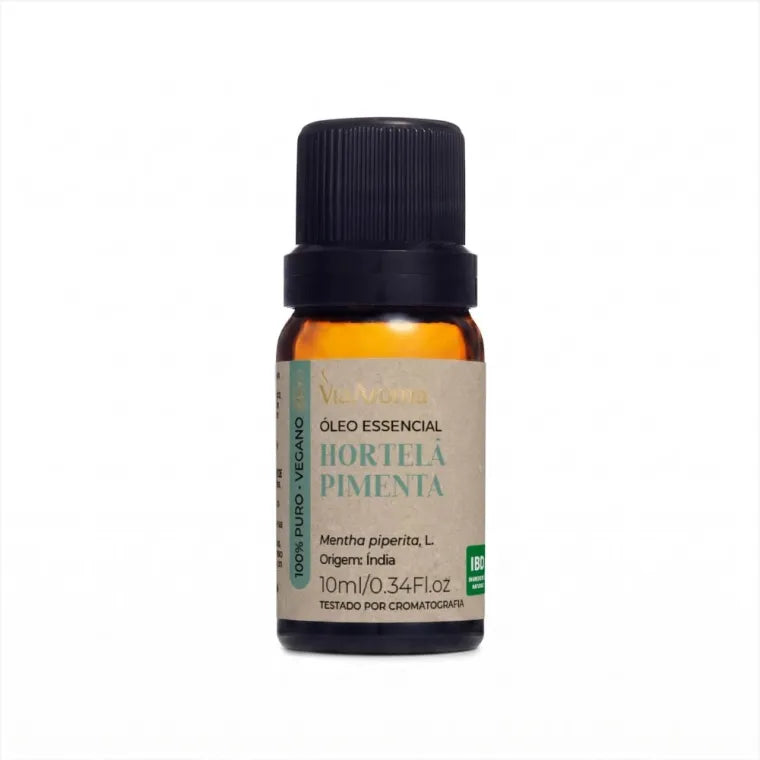 Oleo Essencial Menta Piperita Hortela Pimenta Via Aroma 10ml Puro