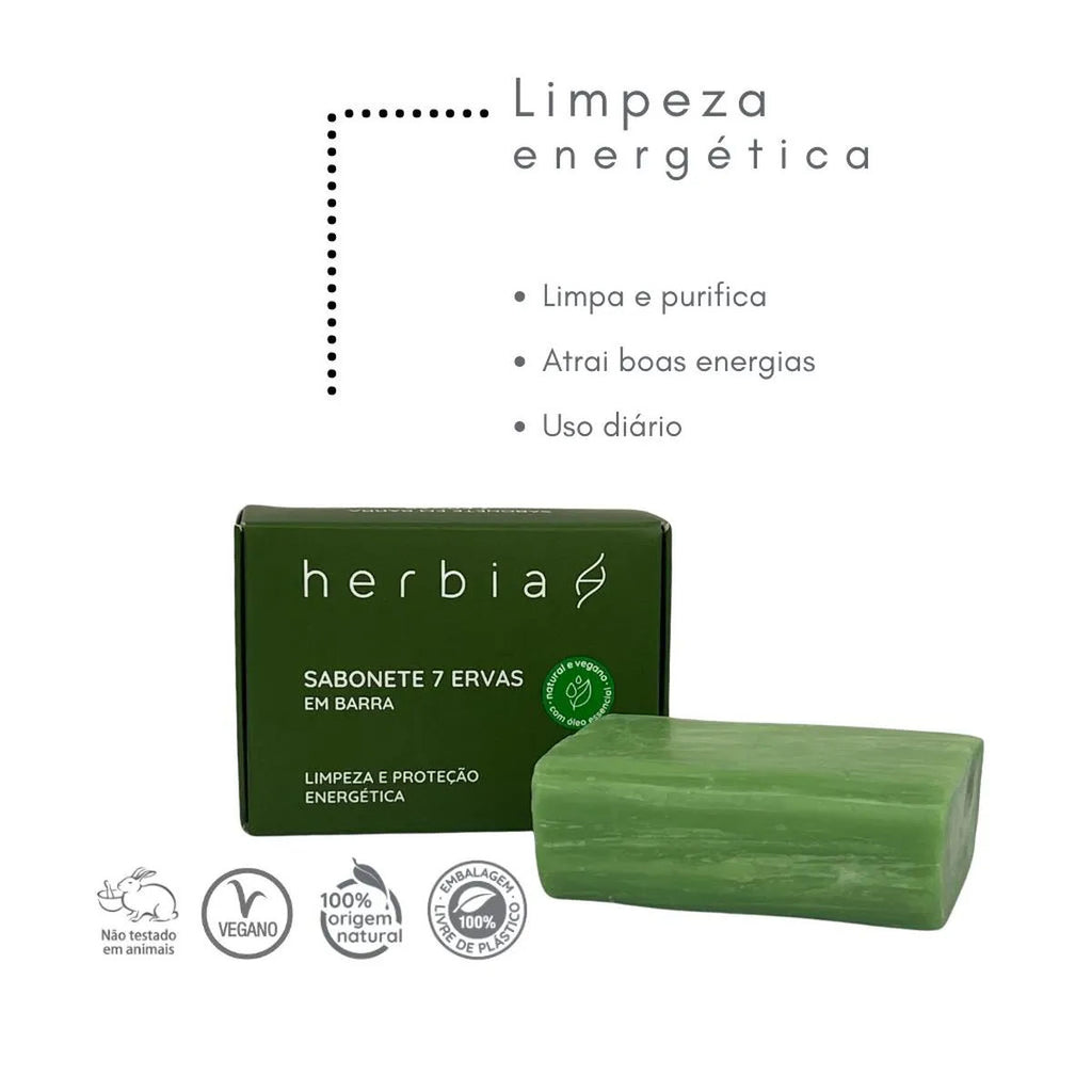 Sabonete 7 Ervas em Barra Herbia 90g