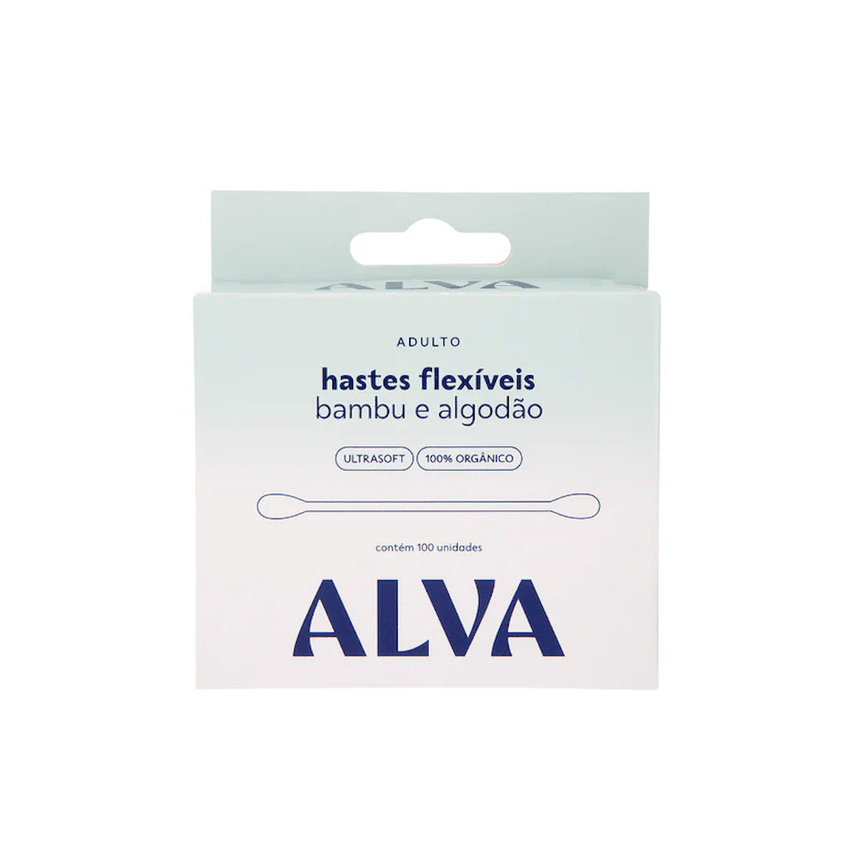 Kit 3 Cotonetes de Bamboo e Algodão Natural Alva