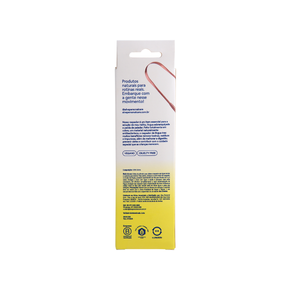 Raspador de Lingua de Cobre Infantil - Alva