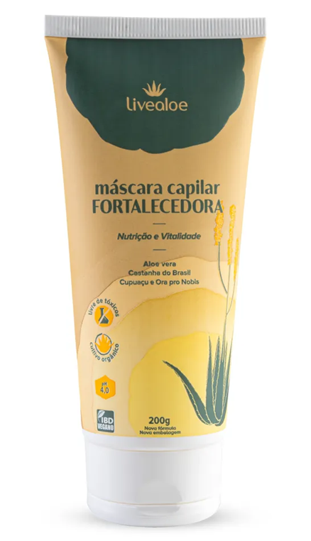 Livealoe Máscara Capilar Fortalecedora Aloe Vera 200g