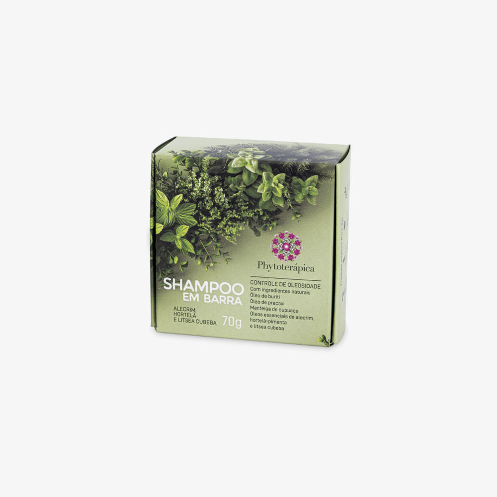 Shampoo em Barra Alecrim, Hortelã e Litsea Cubeba 70g - Phytoterápica