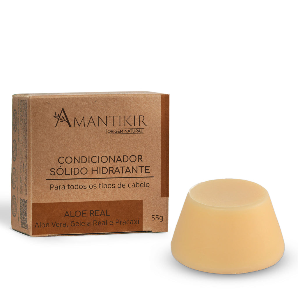 Kit Xampu + Condicionador Sólido Hidratante Aloe Real - Amantikir