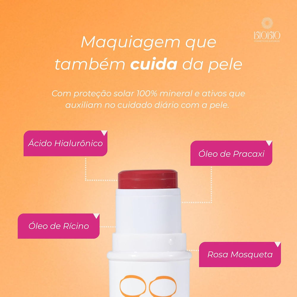 BBS 4x1 Biobio Blush, Batom e Sombra FPS 63 Amora