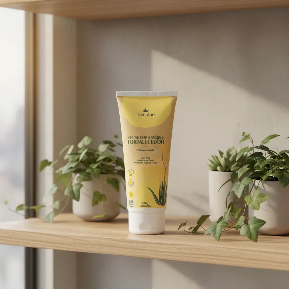Creme Sem Enxágue Fortalecedor Livealoe 200g