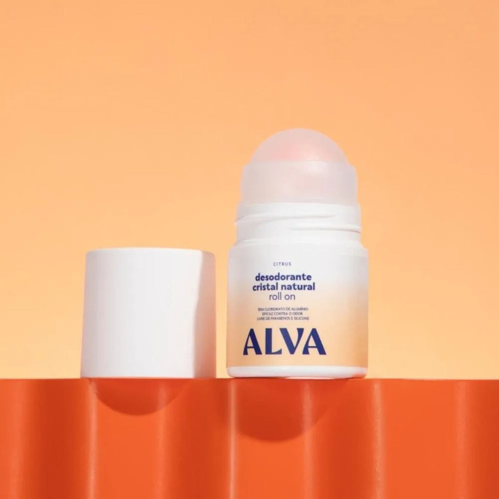 Desodorante Roll on Cristal Natural Citrus Vegano Alva 50ml
