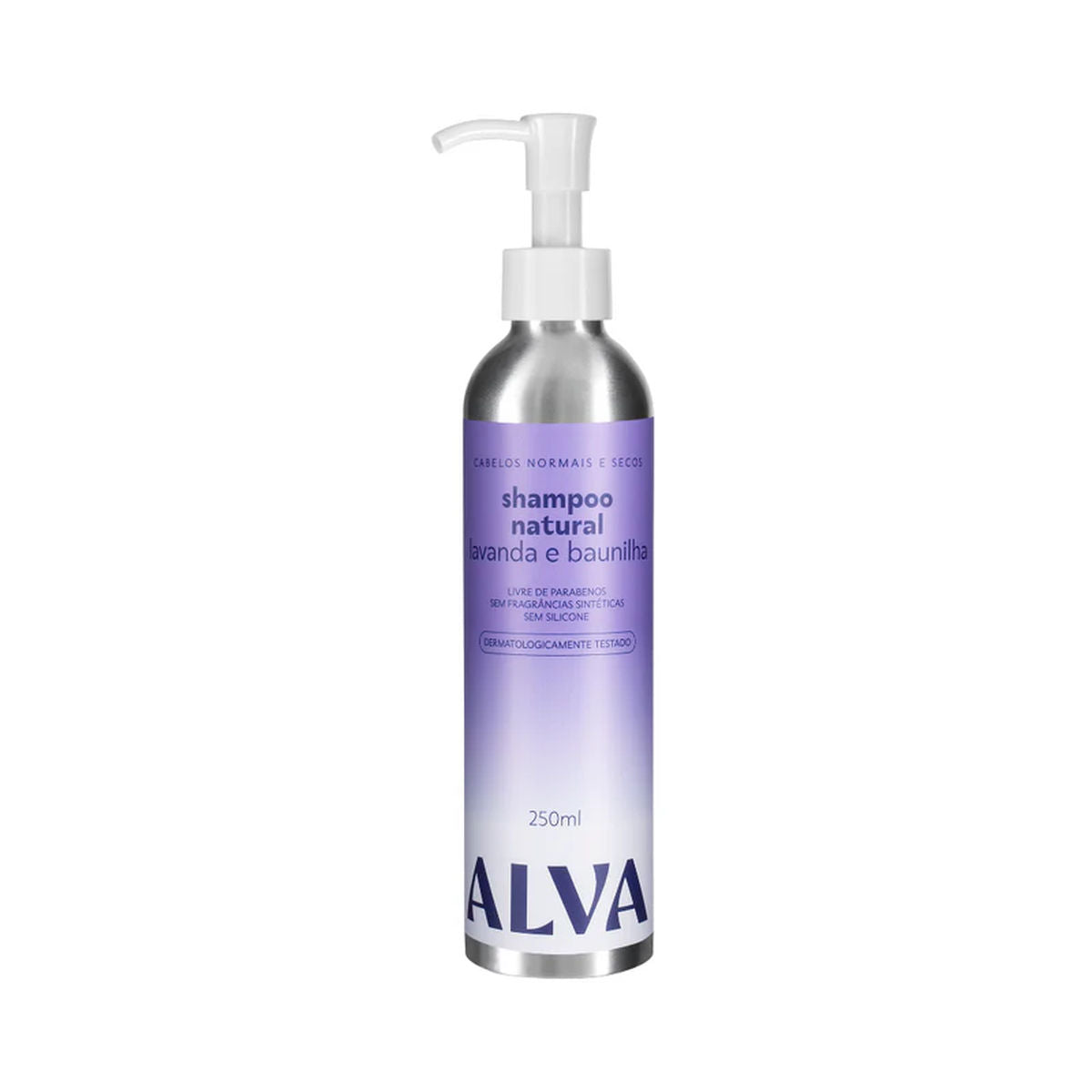 Shampoo Cabelos Normais e Secos Lavanda e Baunilha Vegano 250ml Alva