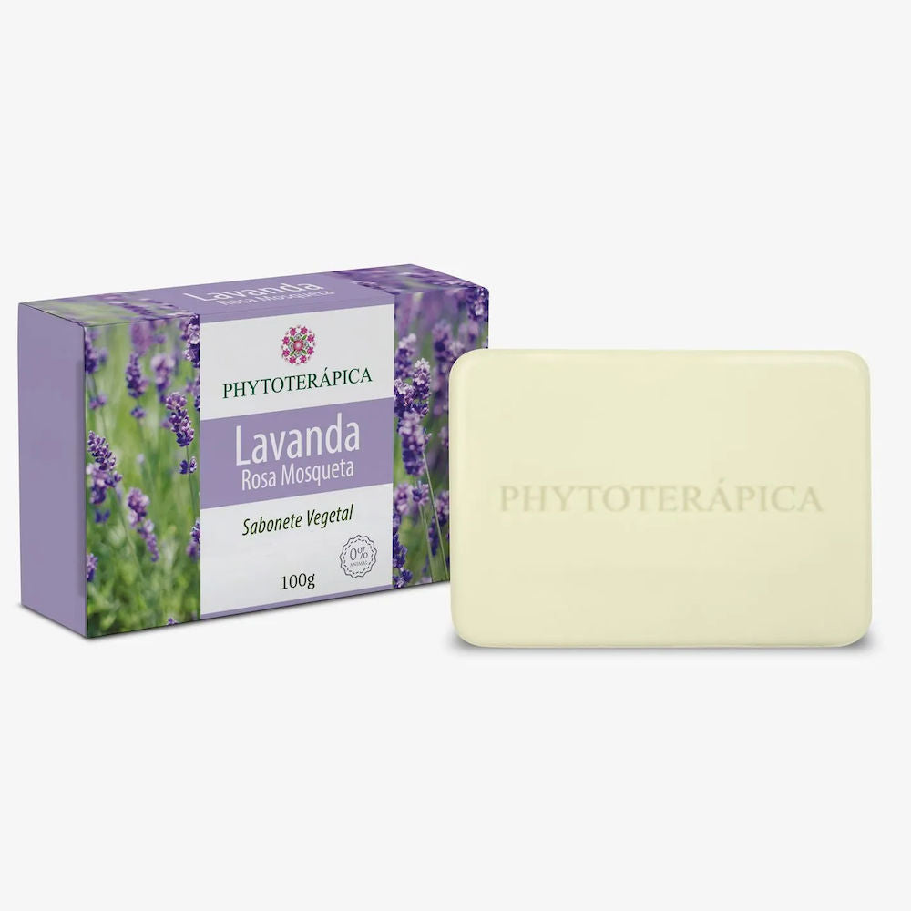 Sabonete Vegetal Lavanda & Rosa Mosqueta Phytoterápica 100g
