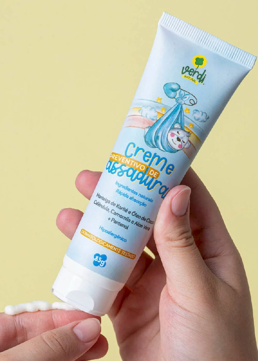 Creme Preventivo de Assaduras para Bebê Verdi Natural 85g