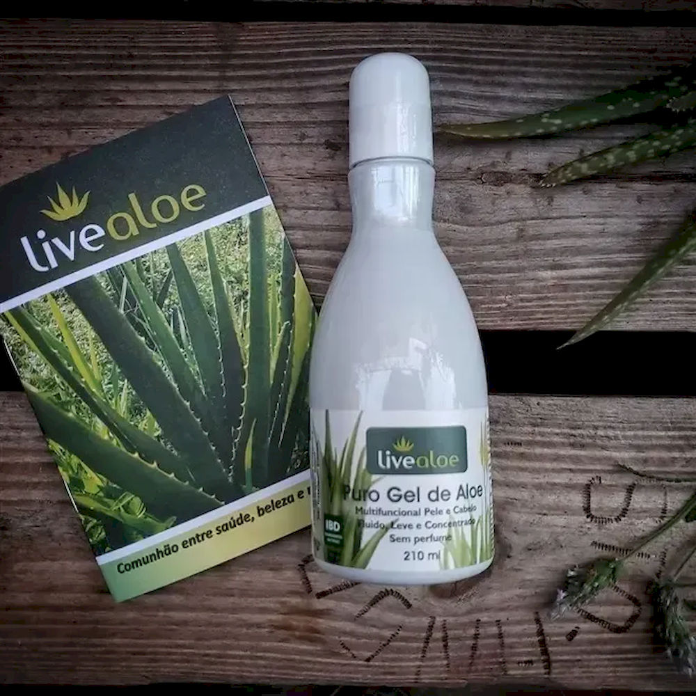 Puro Gel Natural Orgânico Aloe Vera Livealoe 210ml