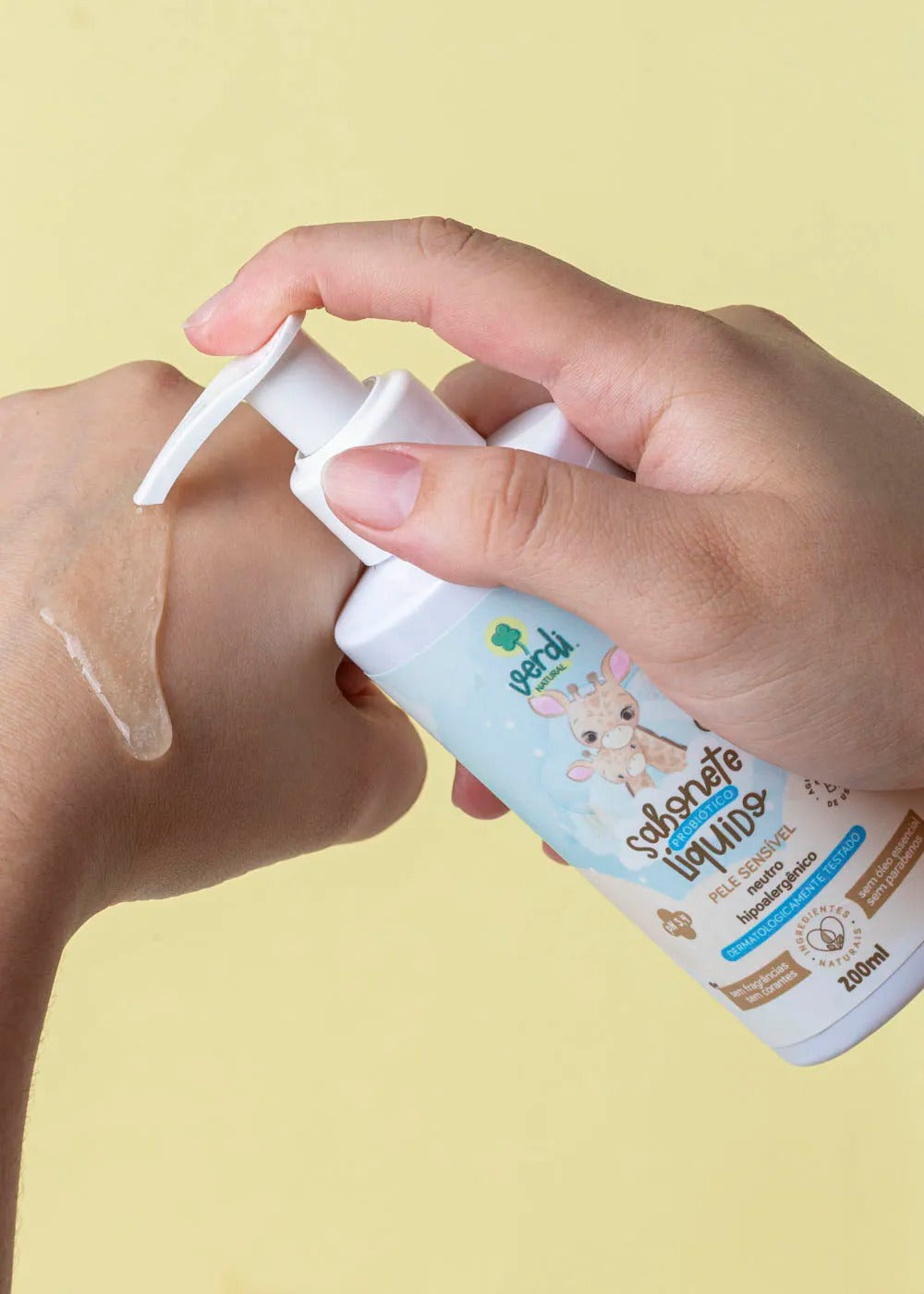 Sabonete Líquido Infantil Probiótico Neutro Verdi 200ml
