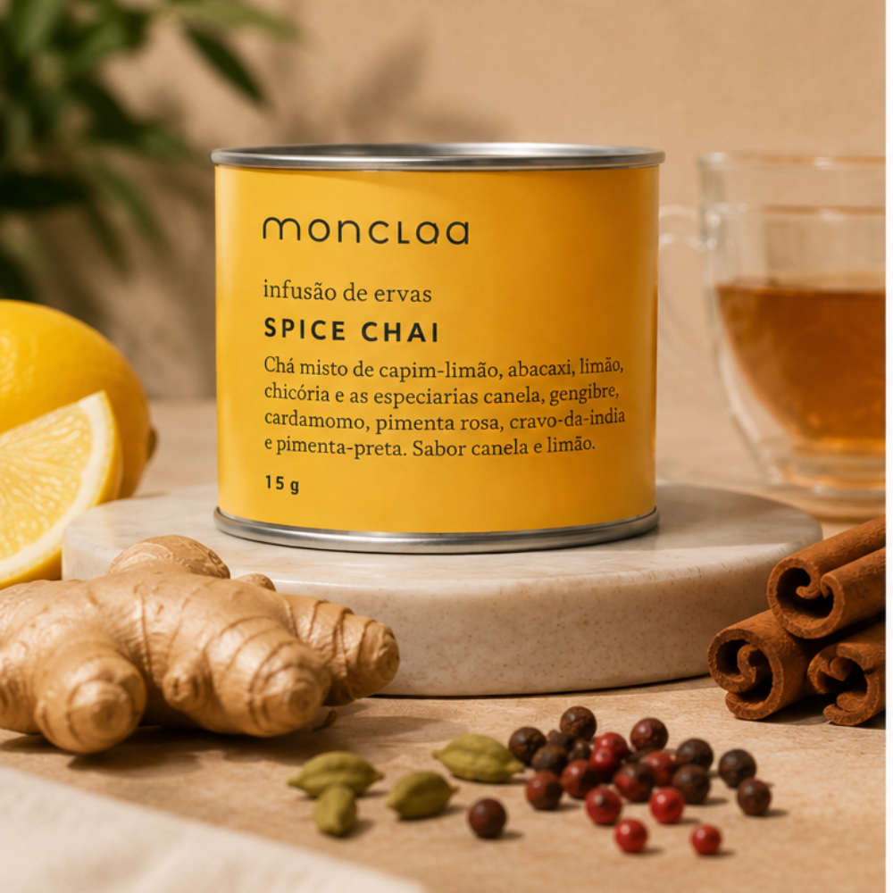 Chá Spice Chai Moncloa Mini Lata 15g  Termogênico