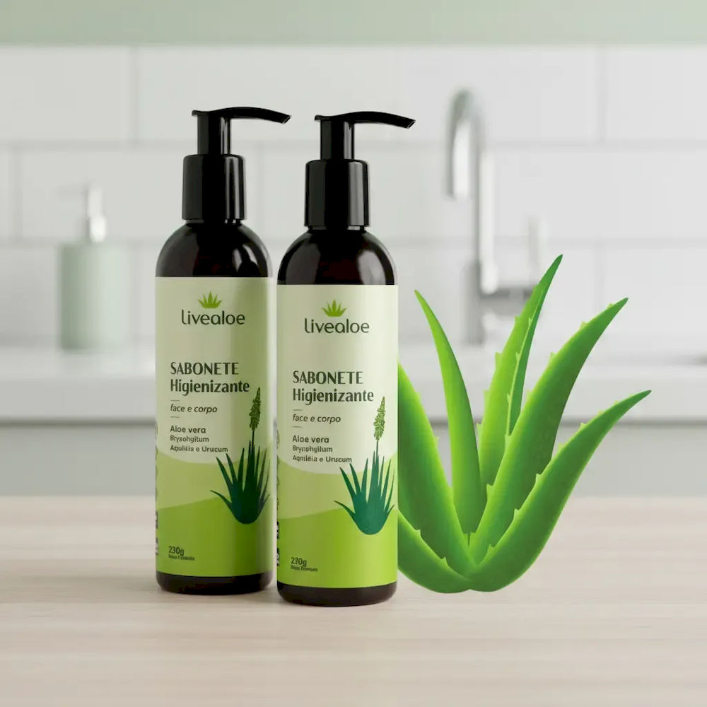 Sabonete Líquido Natural Higienizante Livealoe 230g