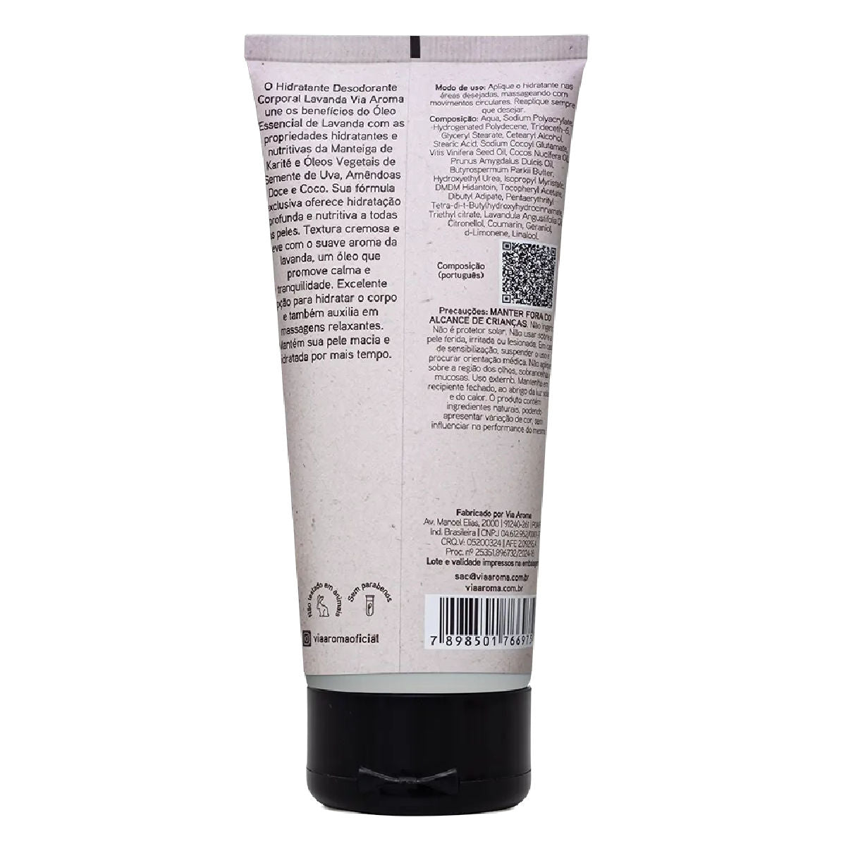 Hidratante Corporal Lavanda Aromatherapy 200g Via Aroma