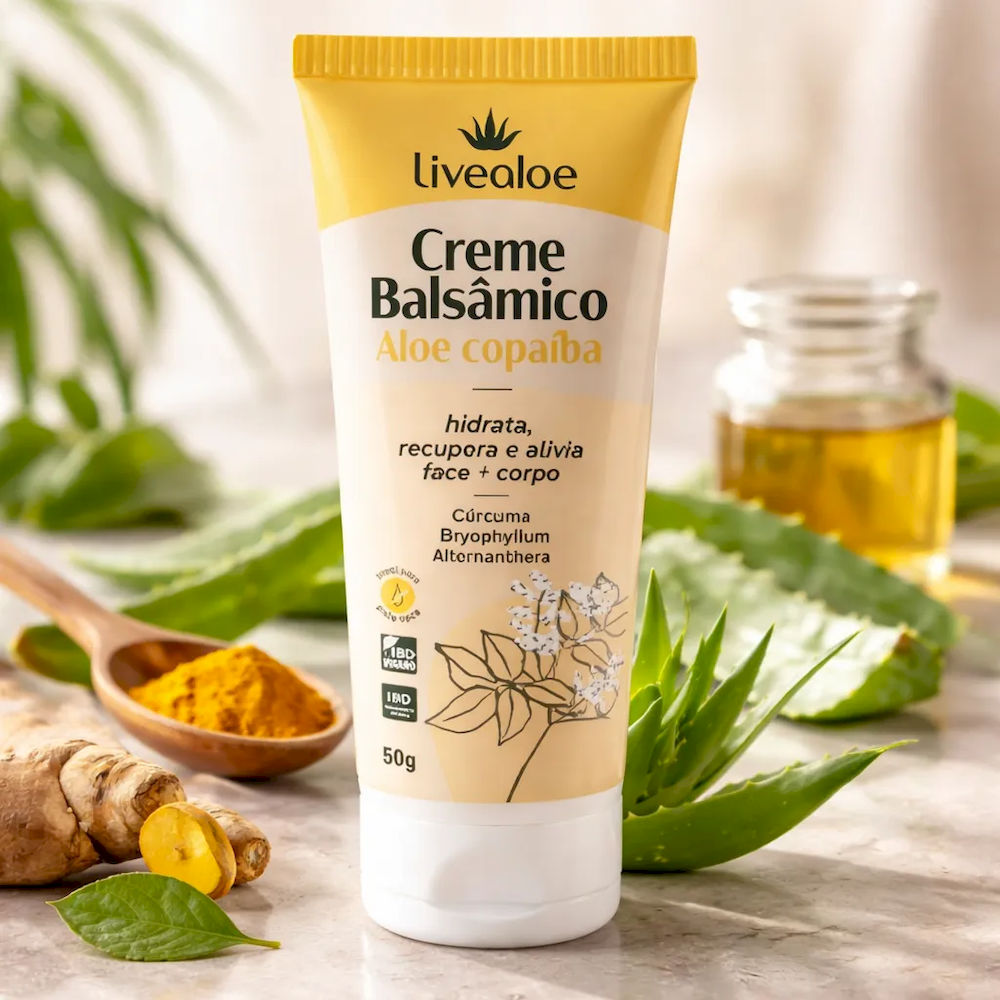 Creme Balsâmico Livealoe Aloe Vera e Copaíba 50g