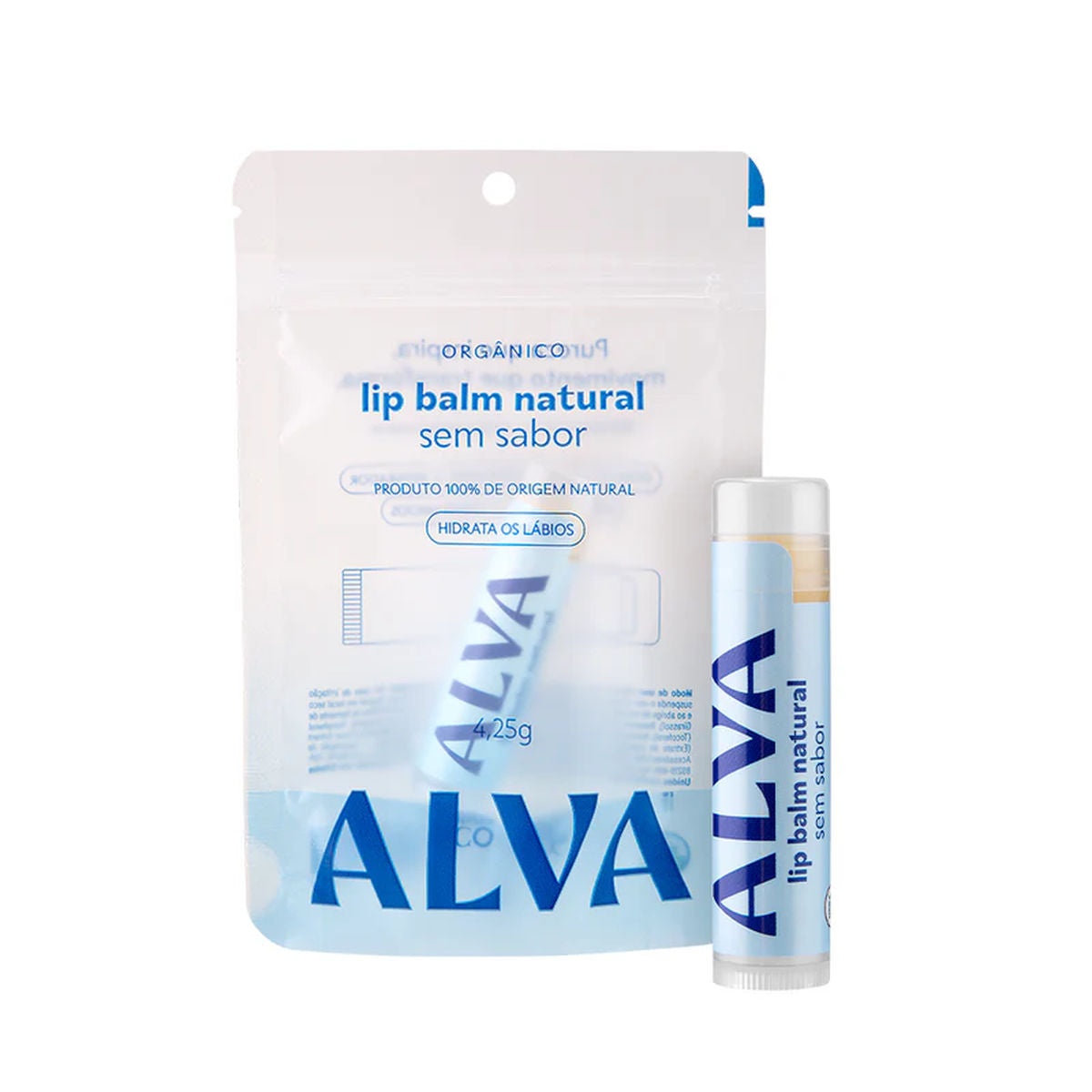 Hidratante Labial Orgânico Sem Sabor 4,25g Alva