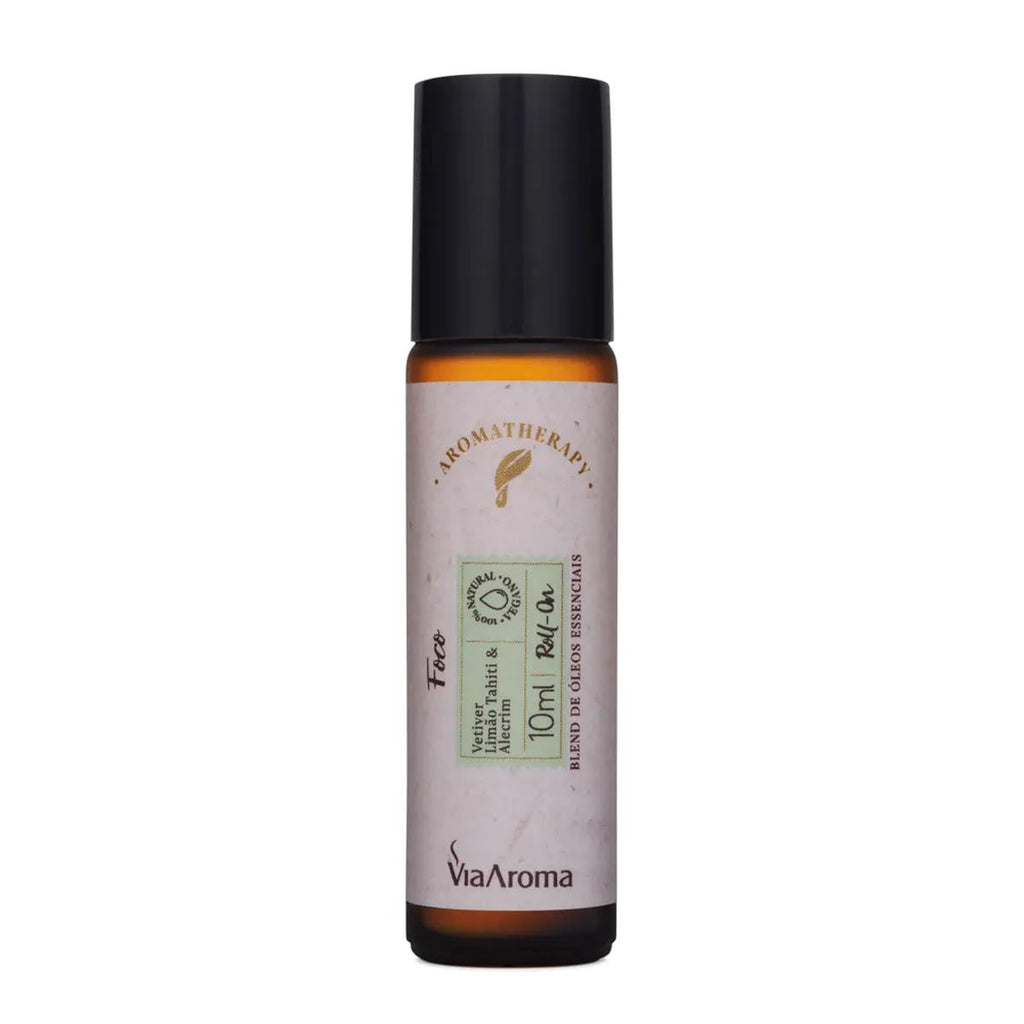 Roll-On Blend Óleos Essenciais Foco Via Aroma 10ml