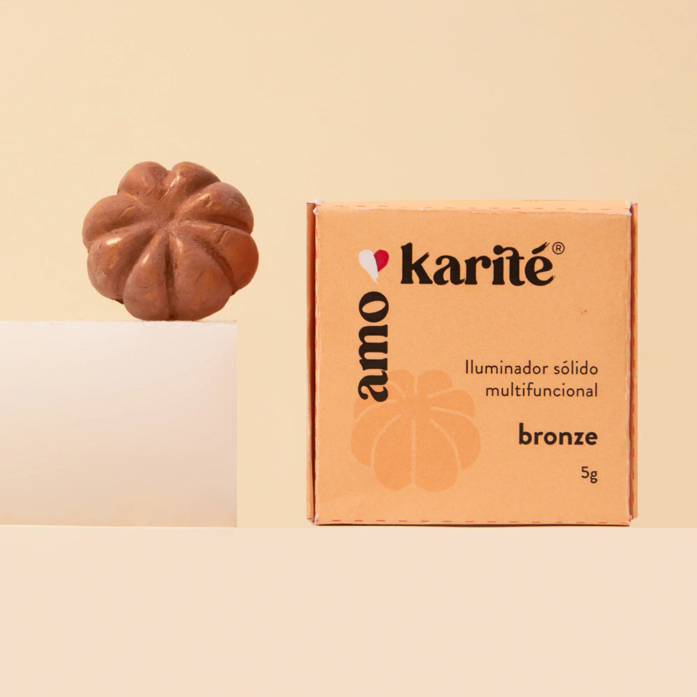 Iluminador Solido Multifuncional AmoKarite Bronze 5g Natural Vegano