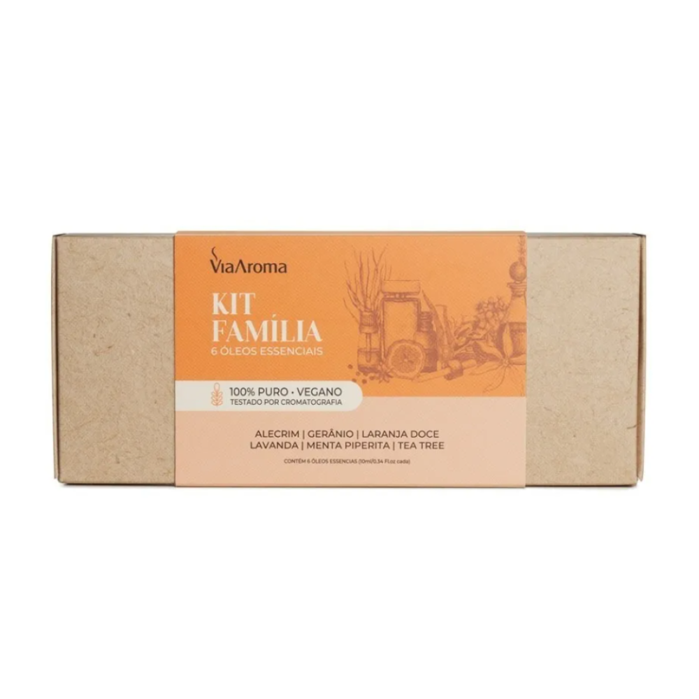 Kit Óleos Essenciais Família Via Aroma - 6 unidades