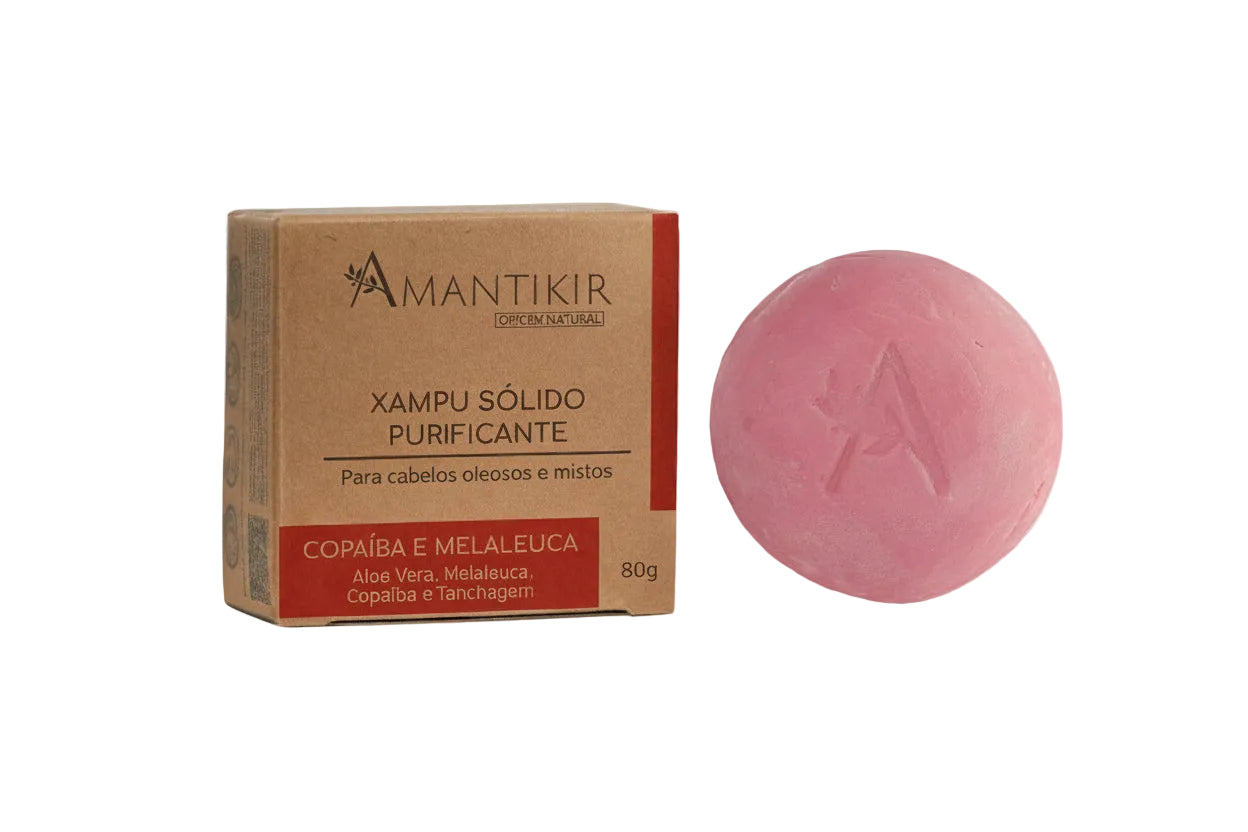 Xampu Sólido Purificante – Copaíba e Melaleuca 80g