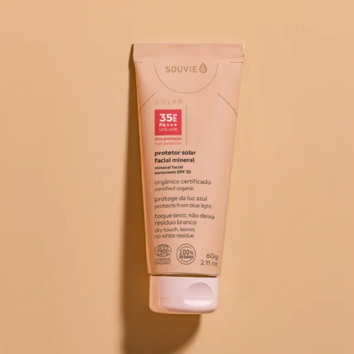 Protetor Solar Facial Mineral FPS 35 Souvie 60g