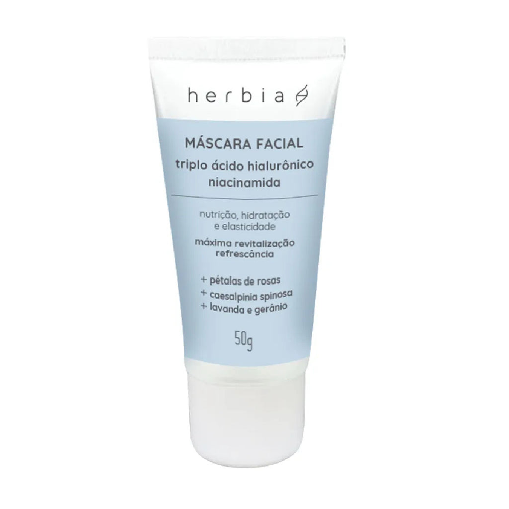 Máscara Facial Triplo Ácido Hialurônico e Niacinamida Herbia 50g