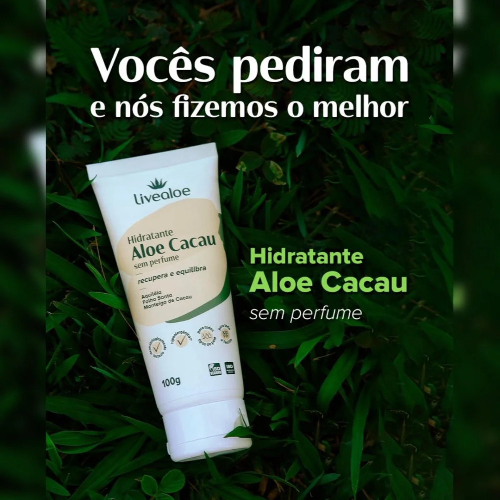 Hidratante Aloe Cacau 100 g Livealoe