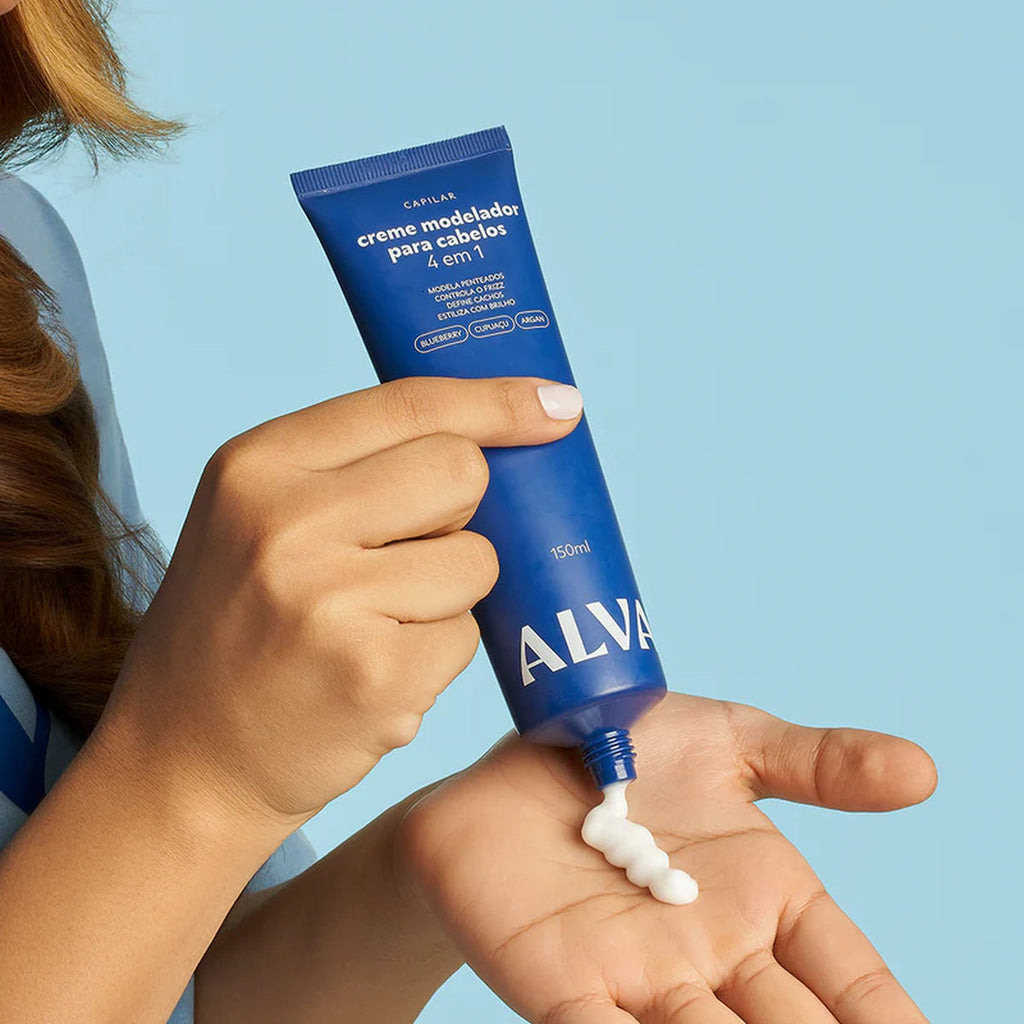 Creme Modelador Para Cabelos 4 em 1 Alva 150ml