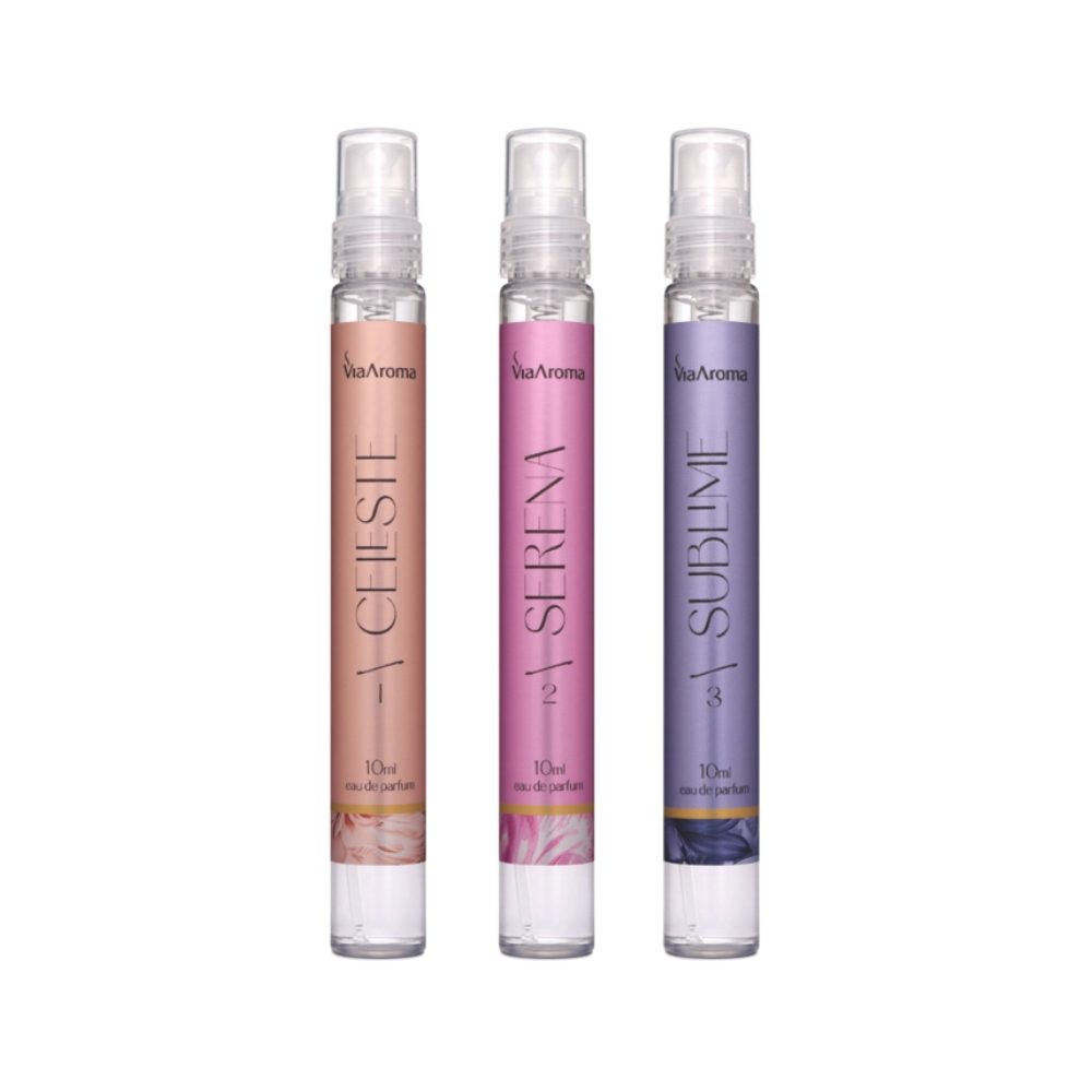 Kit Aura Parfum Via Aroma – Perfumes de Bolsa (3x10ml)