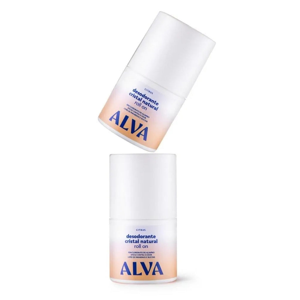 Desodorante Roll on Cristal Natural Citrus Vegano Alva 50ml