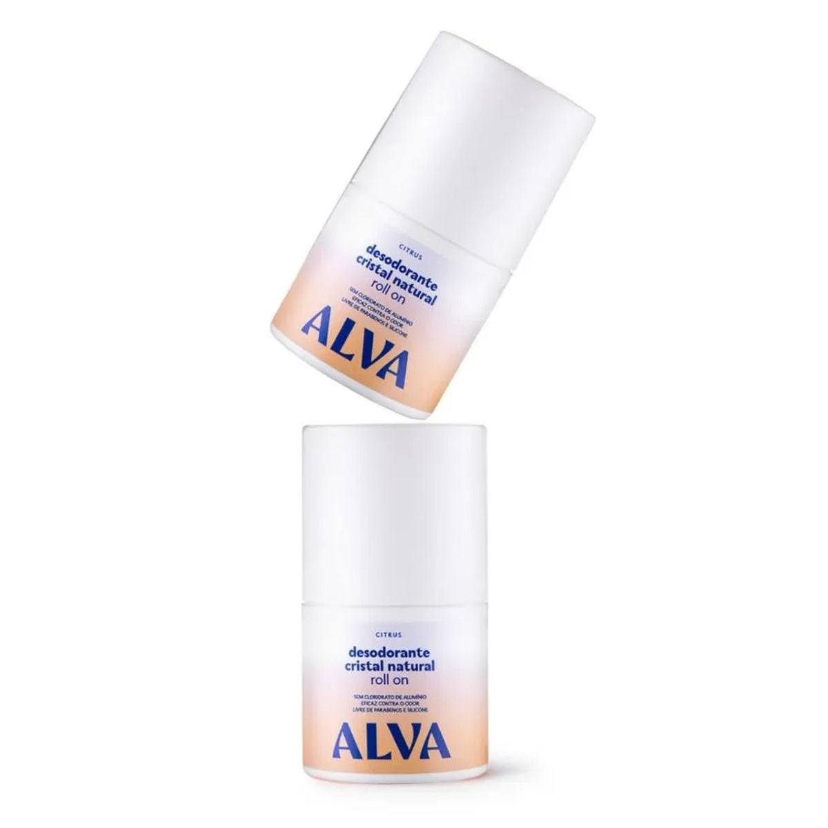 Desodorante Roll on Cristal Natural Citrus Vegano Alva 50ml