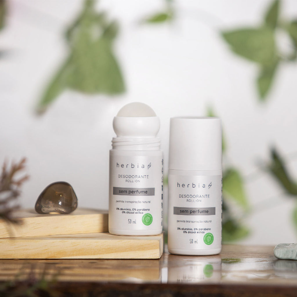 Desodorante Neutro, sem Perfume, Natural e Vegano, Herbia