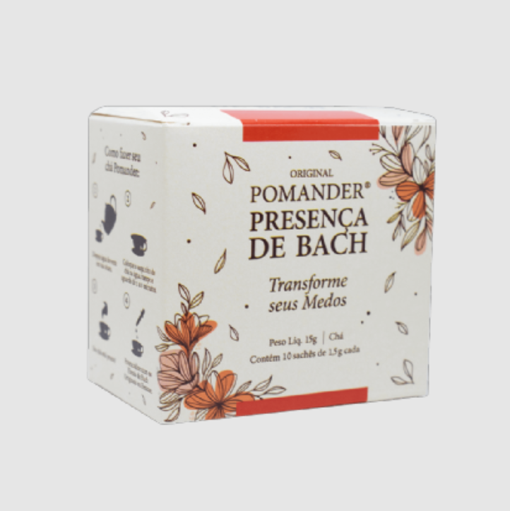Pomander Chá Presença de Bach Transforme os Seus Medos – 15g (10 sachês)