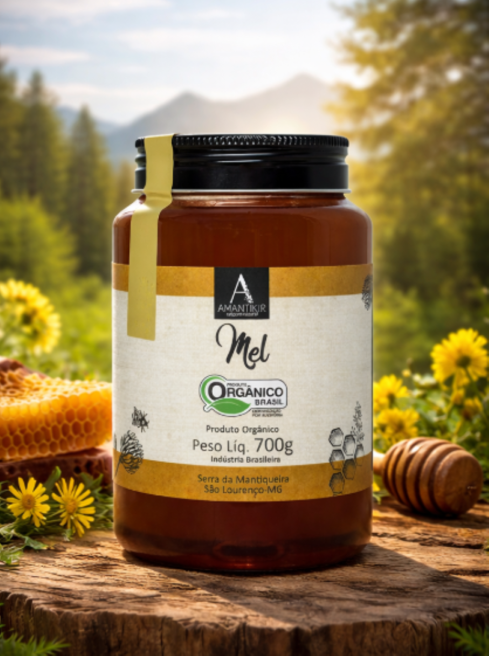 Mel Orgânico Pote 700g - Amantikir