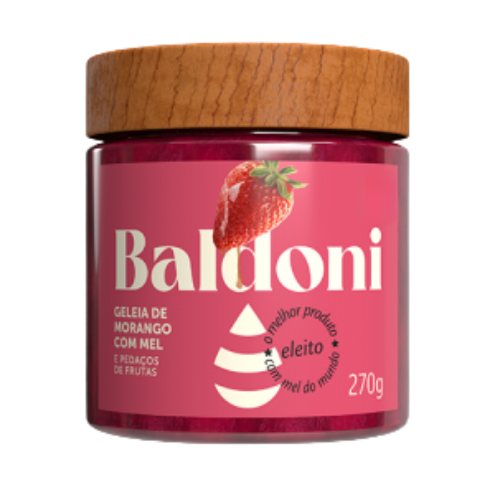 KIT DE 2 UNI - GELEIA BALDONI MORANGO POTE 270G