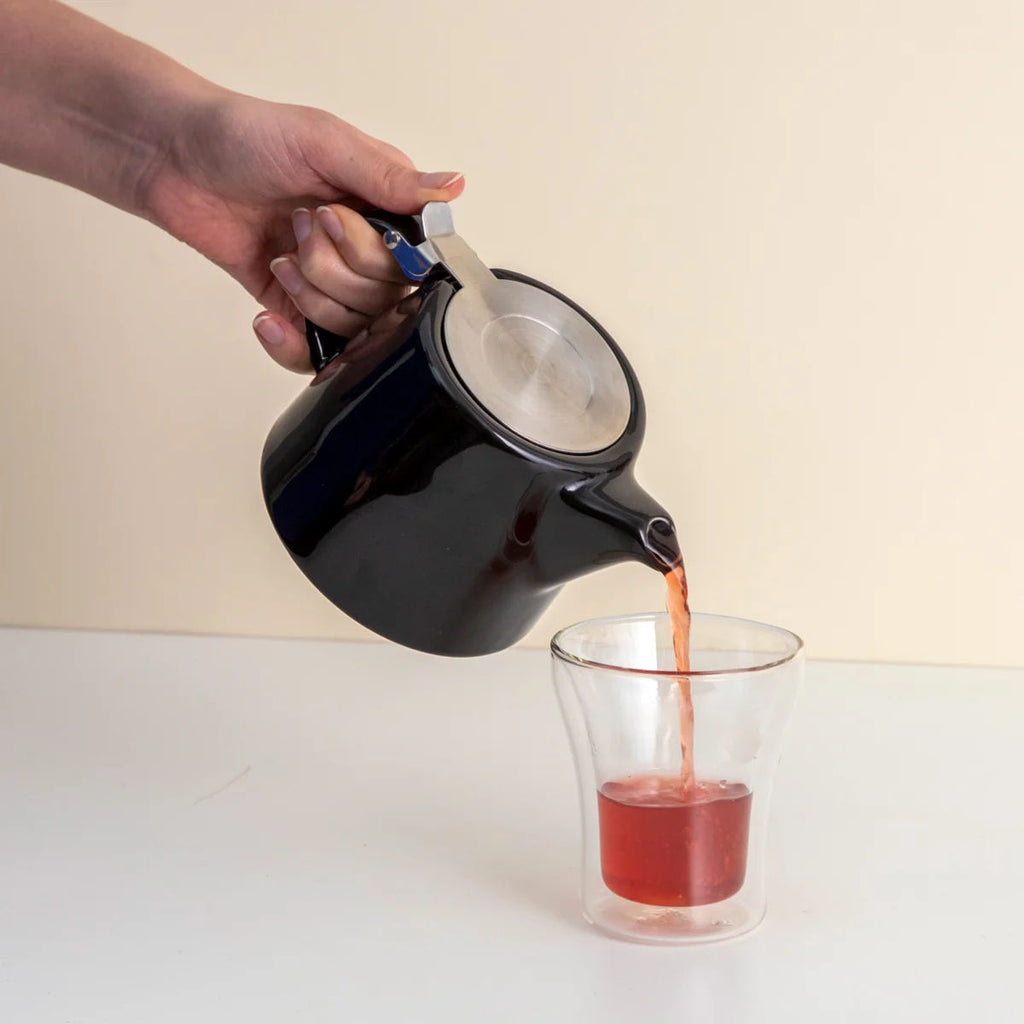 Bule de Chá de Cerâmica com Infusor Swift Duo Teapot Moncloa Preto 680ml