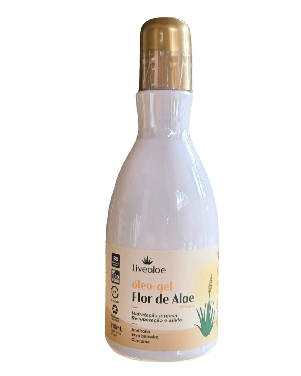 Oleo-Gel Flor de Aloe Livealoe 210ml - Hidratante Bifasico Corporal Natural