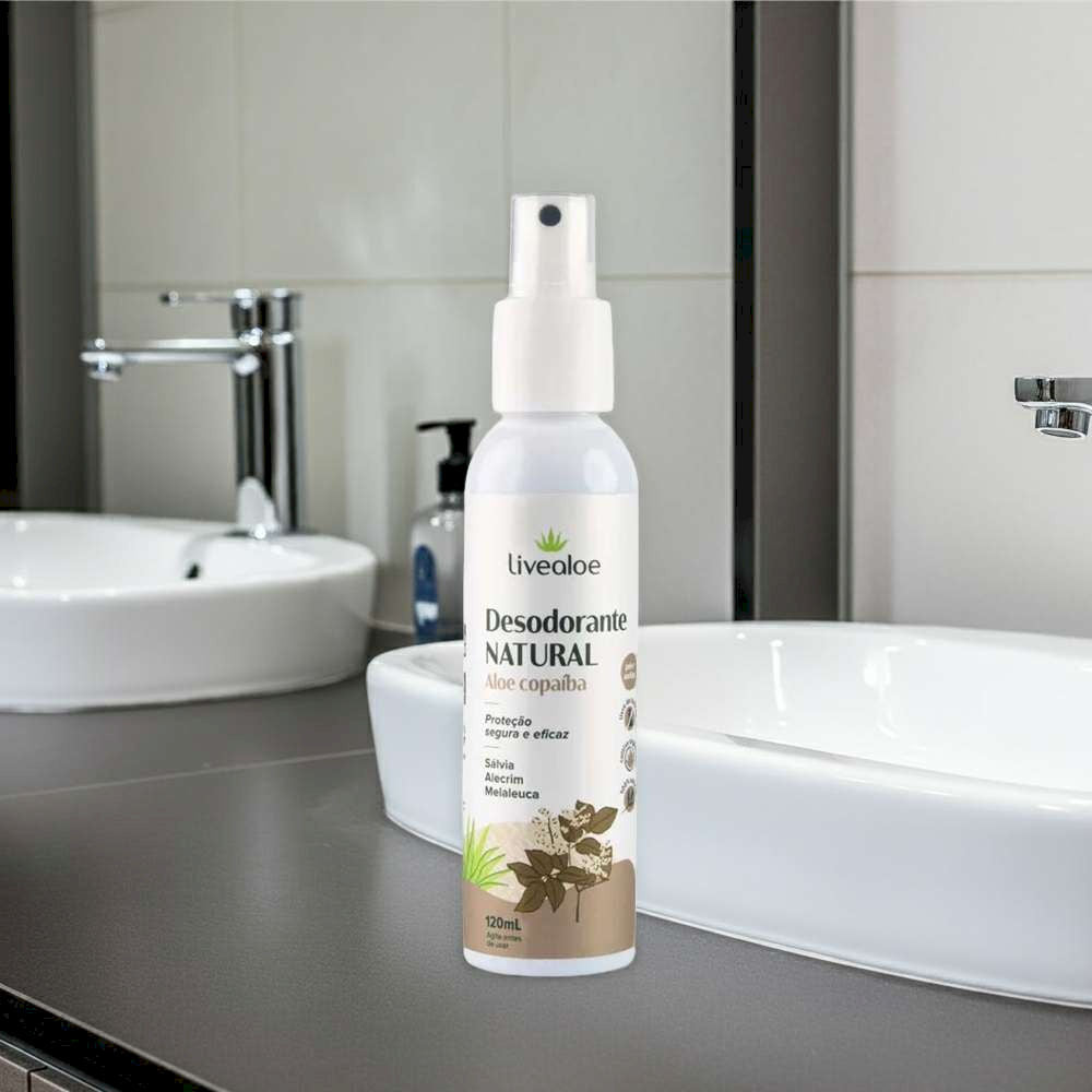 Desodorante Natural Aloe Copaíba Livealoe 120ml
