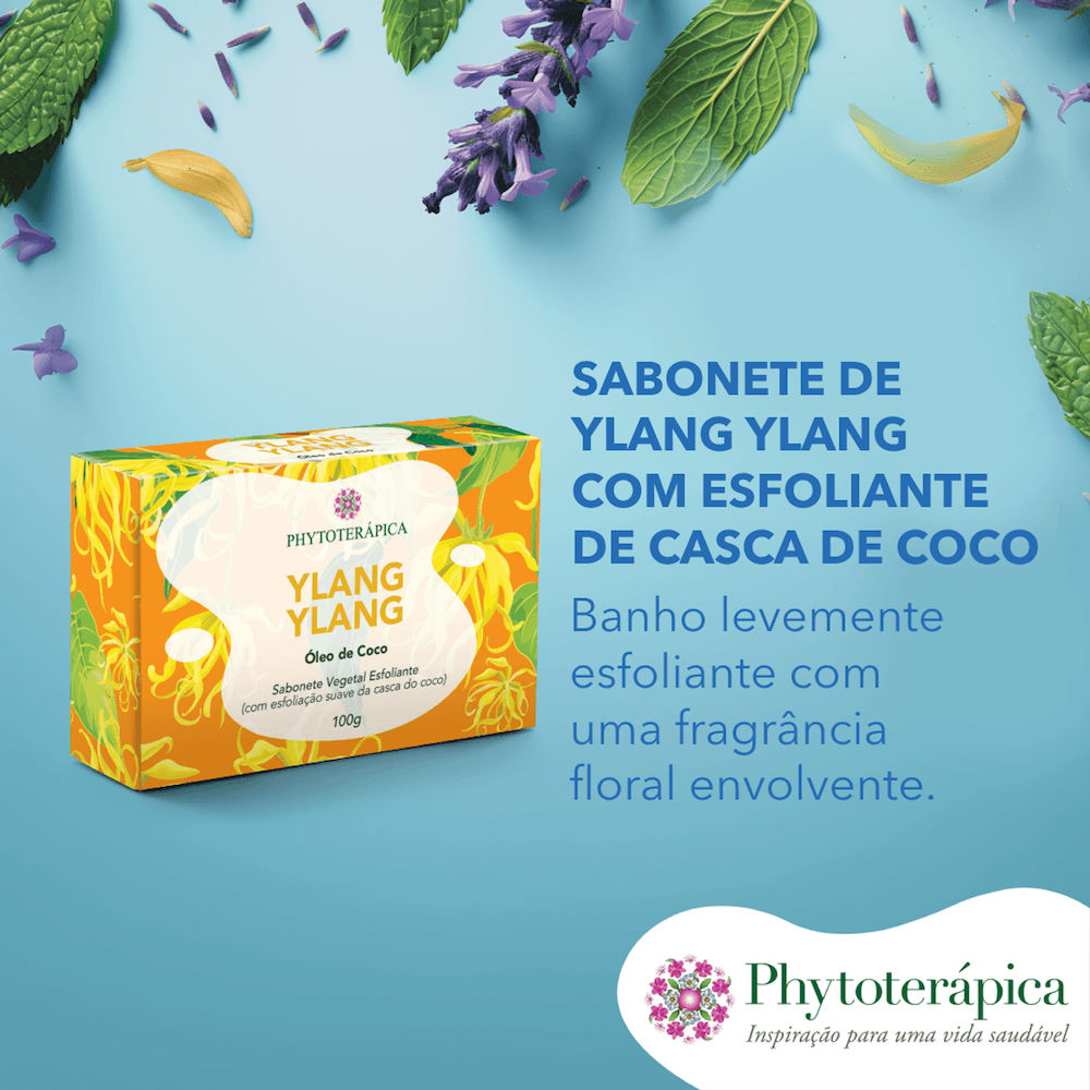 Sabonete Vegetal Esfoliante Ylang Ylang & Coco Phytoterápica 100g