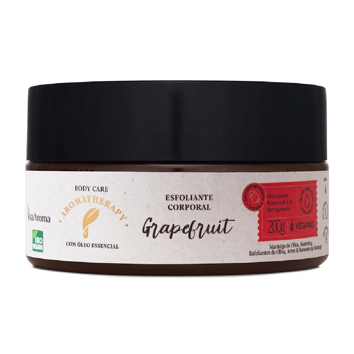 Esfoliante Corporal Grapefruit Aromatherapy 200g Via Aroma