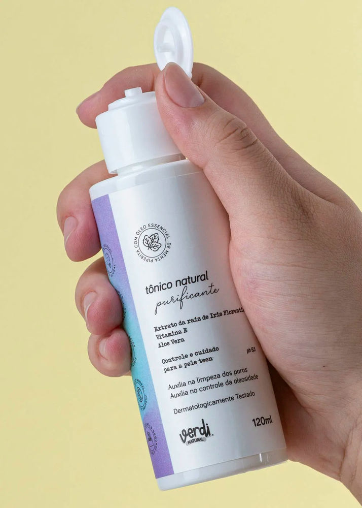 Tônico Facial Natural para Pele com Acne e Oleosa 120ml - Verdi