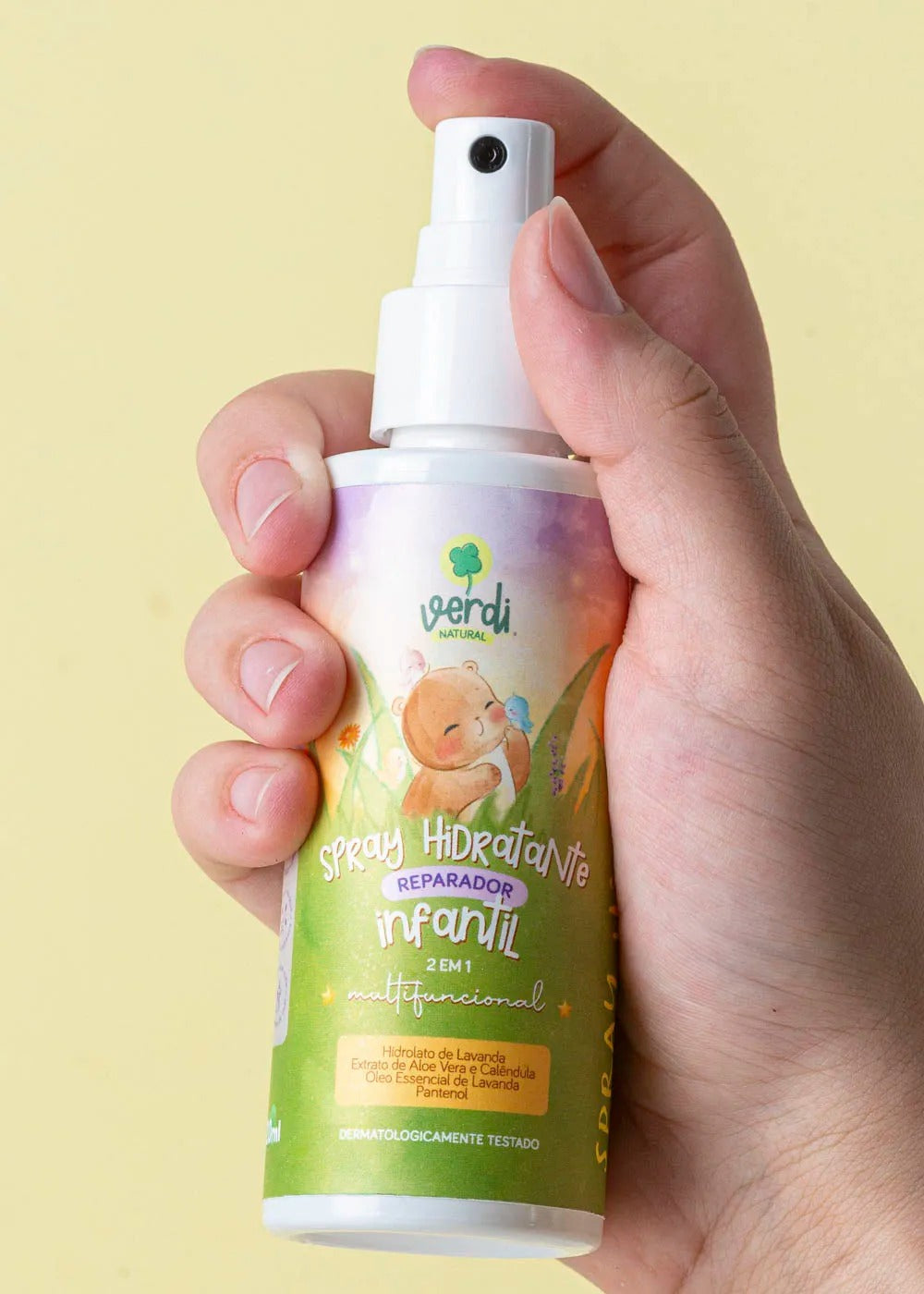 Spray Hidratante Reparador Infantil 100% Natural Verdi 120ml