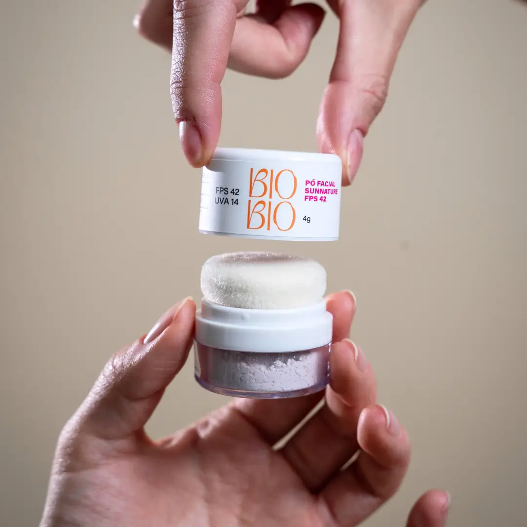 BioBio Po Facial Translucido Sunnature FPS42 Protecao Solar Mineral 8g