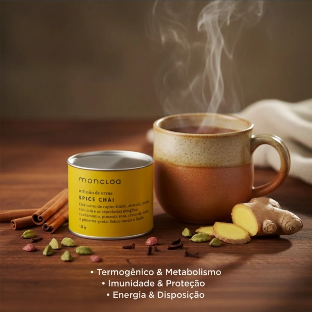 Chá Spice Chai Moncloa Mini Lata 15g  Termogênico