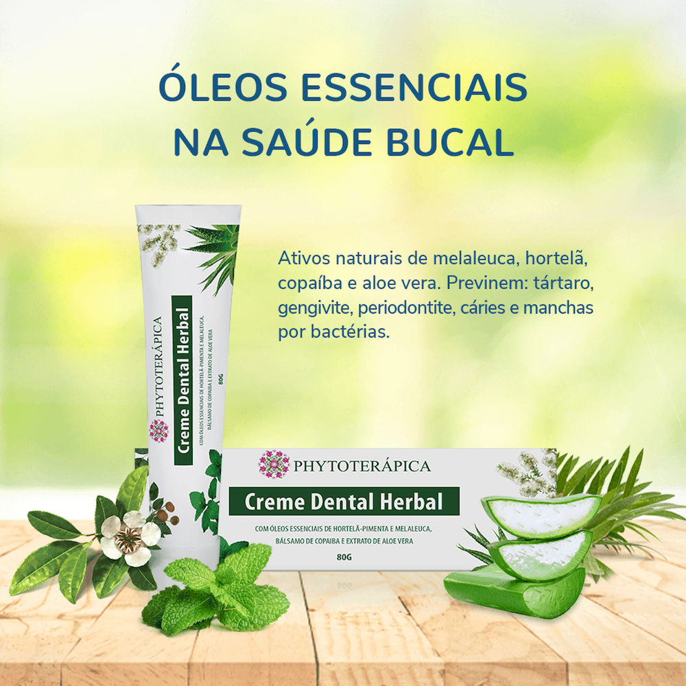 Creme Dental Adulto Melaleuca e Menta Phytoterápica 80g